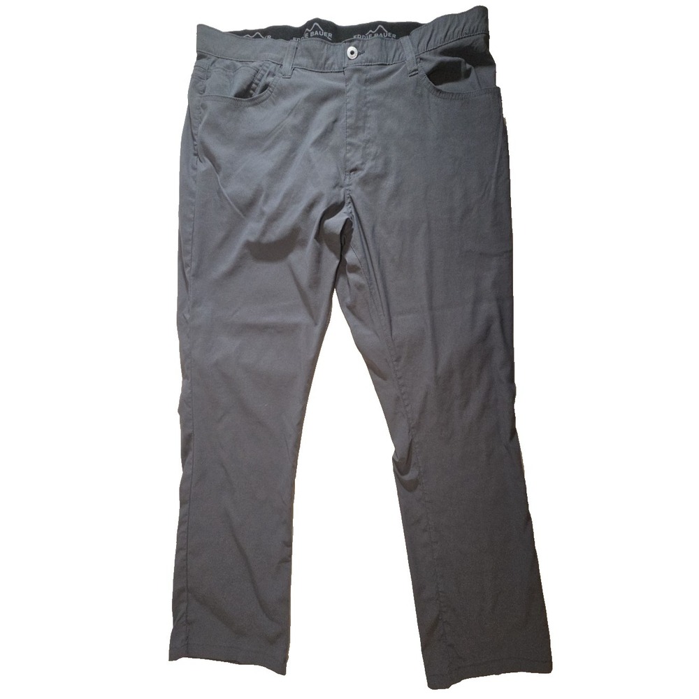 EDDIE BAUER Mens Tech Pants Gray Size 38/30 Nylon Travel Hiking‎ Leisure Work